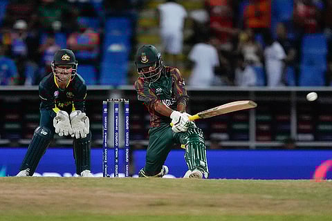 Tawhid Hridoy bats against Australia